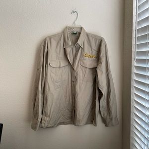 Men’s Cabela's Logo Khaki Employee Work Shirt M Medium